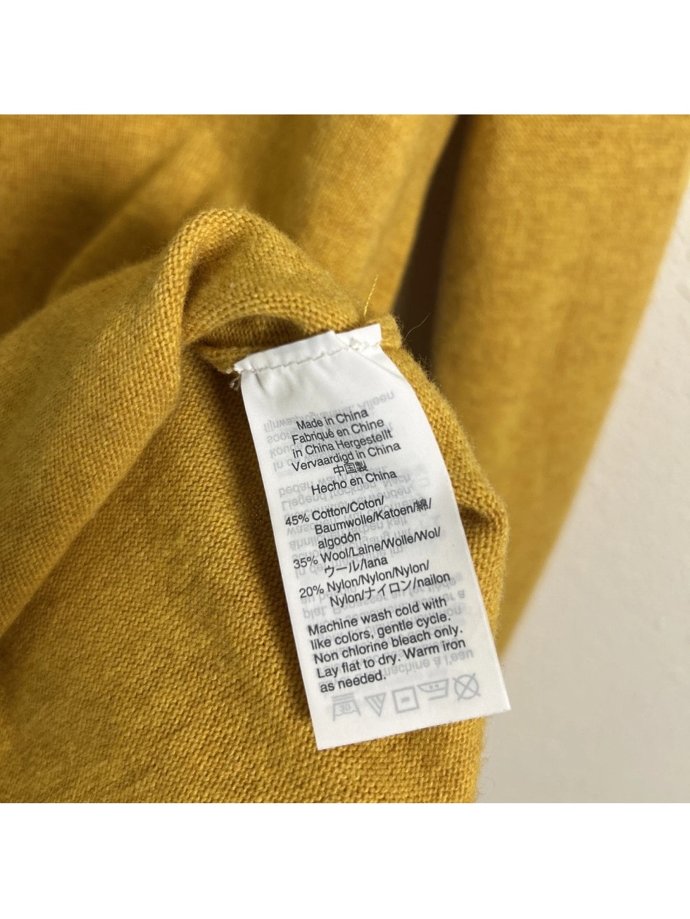J. Crew Wool Cotton Blend Teddie Sweater Fine Knit Rustic Yellow Women’s XS - Picture 8 of 8